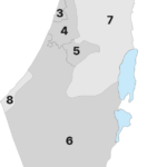 מפת ישראל עם חלוקה לאזורים